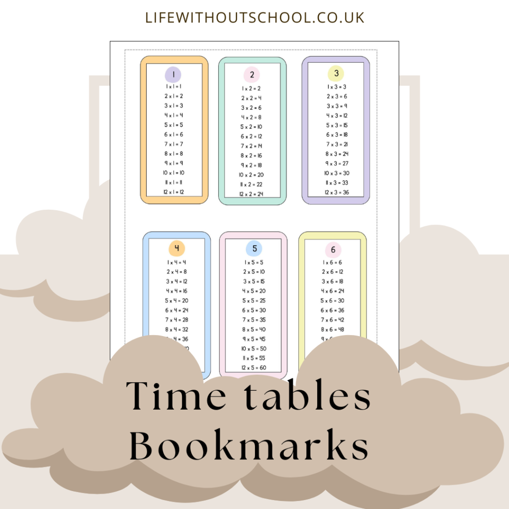 Time table bookmarks