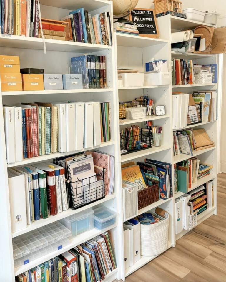 Homeschool room organisation ideas