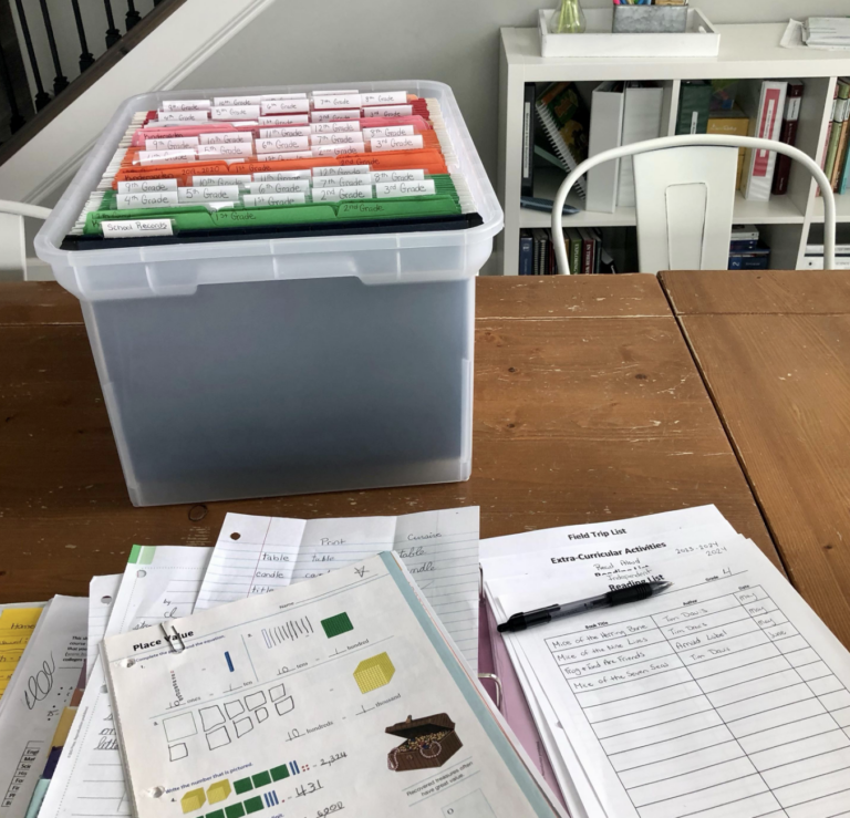 homeschool organisation ideas