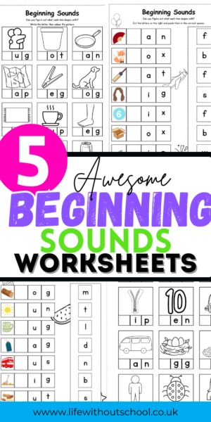 Beginning Sounds Worksheets FREE - Life Without School